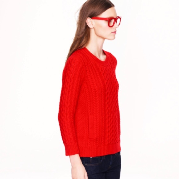 🌟HP🌟 J. Crew Cable Knit Pocketed Sweater - Picture 2 of 4